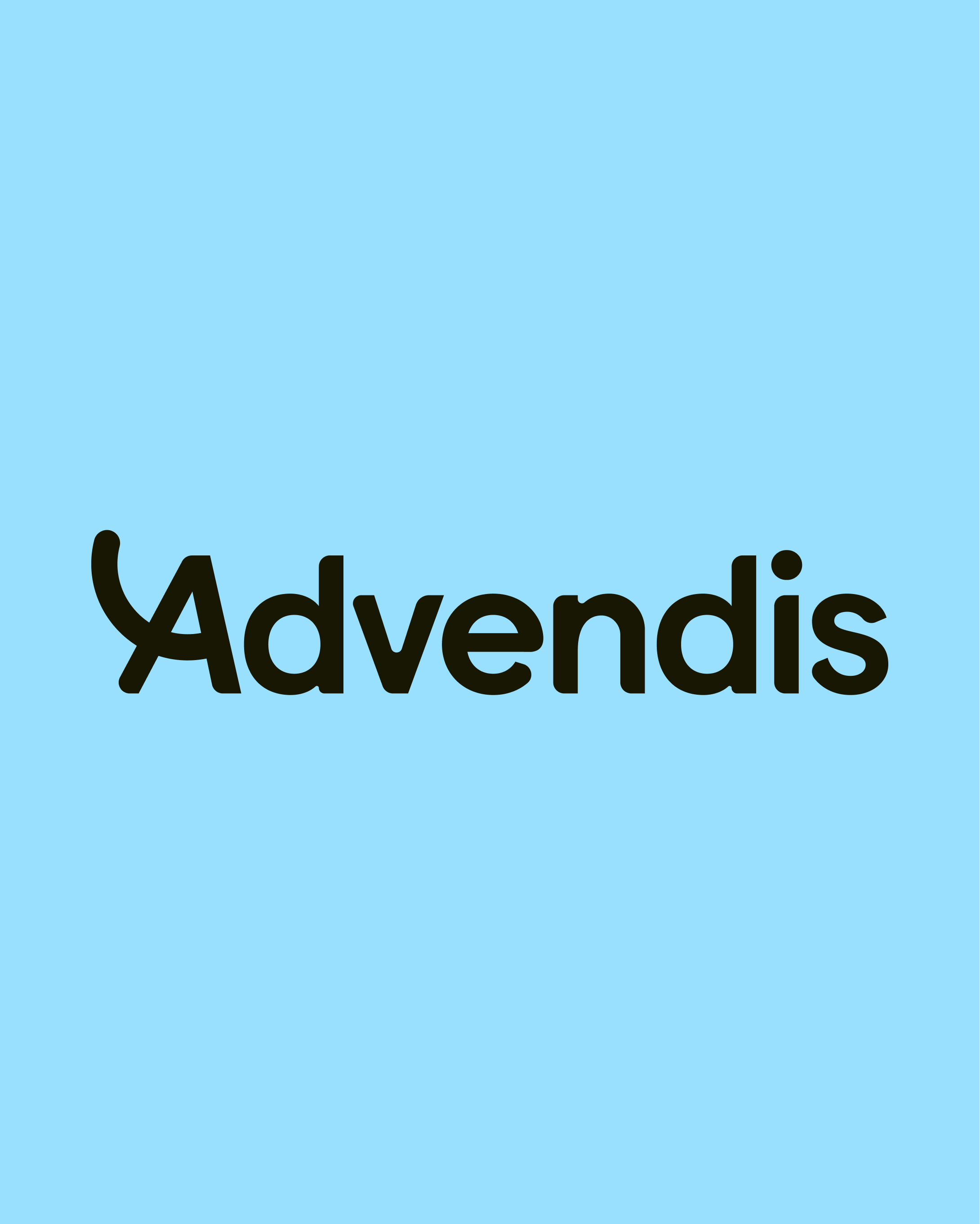 Blue tile with the Advendis logo