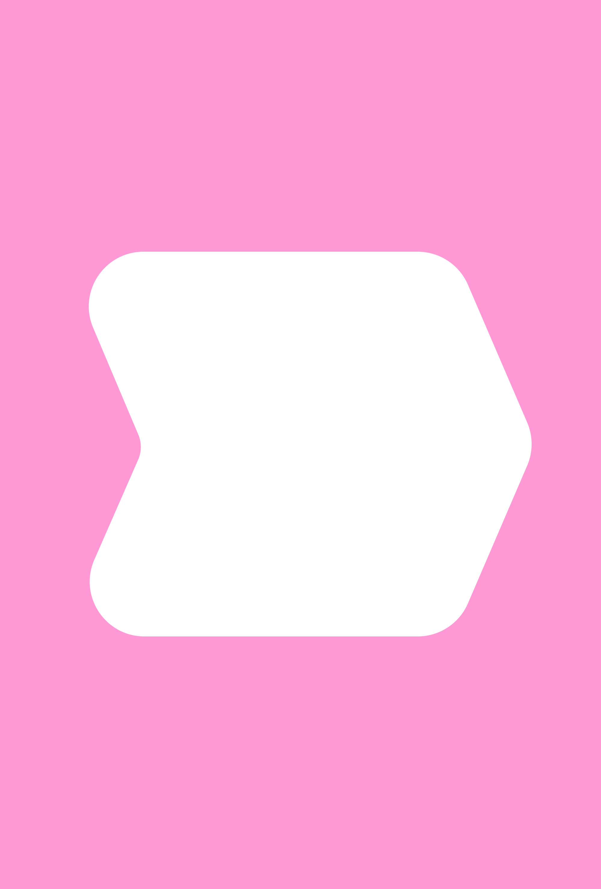 The white Advendis arrow shape on a pink field, the basic element of the visual identity